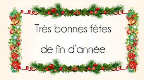 Fermeture du 20/12/19 au 06/01/20